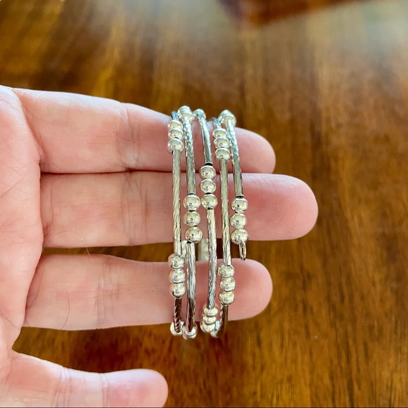 25 Silver Tone Bracelets for Party Favor Incentive Gift - Picture 2 of 4